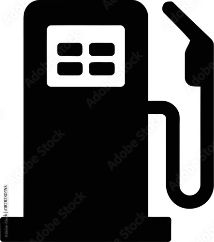 Gas station pump icon symbol clean simple graphic