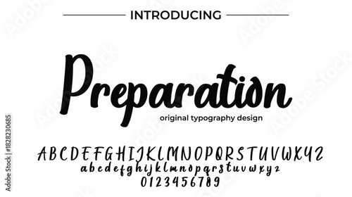 Preparation - Elegant Script Font for Smooth Handwritten Design and Creative Typography