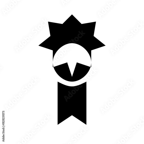 Icon of Excellence: A simple yet elegant icon representing an award, a badge, or a symbol of achievement, designed with clean lines and a modern aesthetic. 