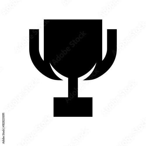 Trophy Icon: A minimalist illustration of a classic trophy, a symbol of victory, achievement, and recognition, perfectly embodies the essence of success.