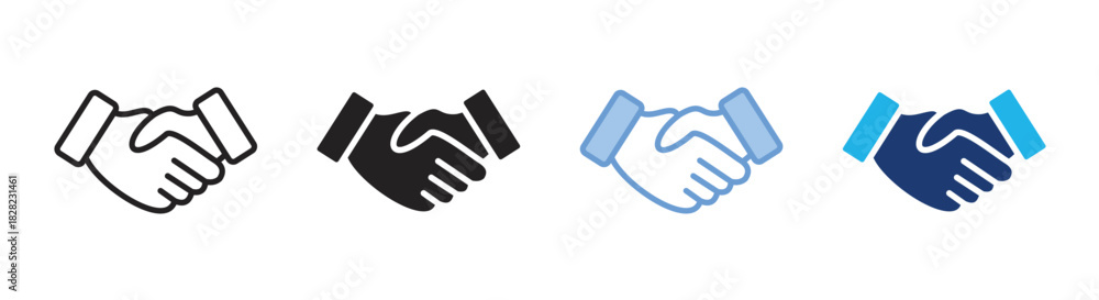 Fototapeta premium Support icon set multiple style collection