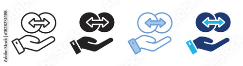 Transition icon set multiple style collection