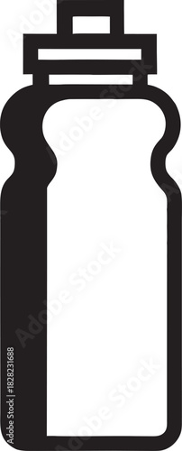 Sports bottle icon silhouette