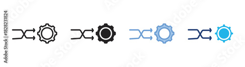 Change management icon set multiple style collection