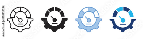 Performance icon set multiple style collection