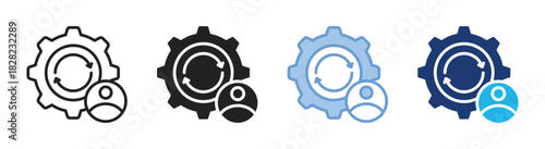 System icon set multiple style collection