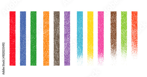 ペンキをローラーで塗ったようなカラーブラシストロークセット