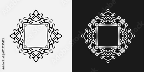 black and white logo for art emblem