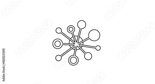 Abstract representation of a network of interconnected nodes and lines, symbolizing connection and data flow.