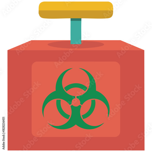 TNT detonator box isolated vector illustration explosive device