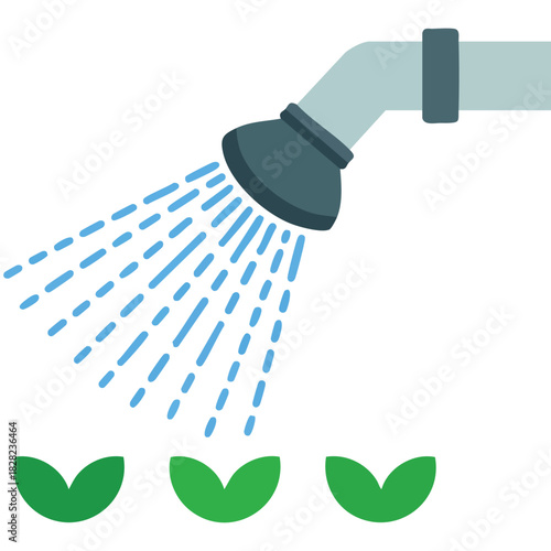 Garden sprinkler icon automatic lawn watering system vector