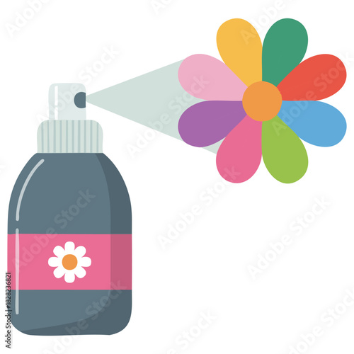 Air freshener spray bottle with floral scent vector
