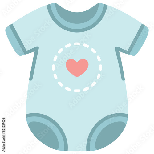 Newborn baby shirt cloth dress for infant wear isolated vector illustration on white background