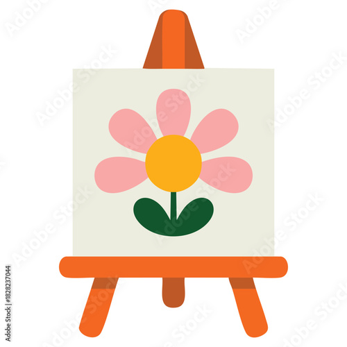 Artistic painting board for picture creation isolated vector illustration on white background