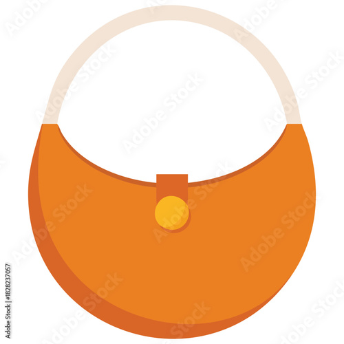 Stylish handbag purse fashion accessory isolated vector illustration on white background