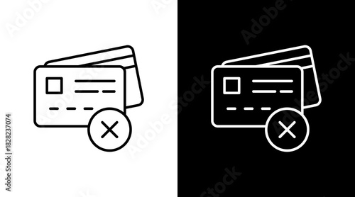 Payment Failed White Icon Set Design
