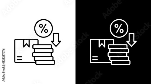 Discount Percentage White Icon Set Design