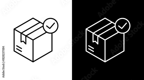 Product Checkmark White Icon Set Design