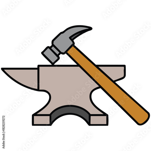 Anvil icon blacksmith tool isolated vector illustration on white background