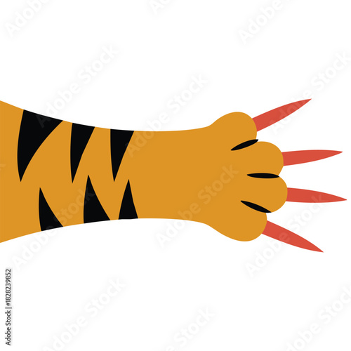 Cat attack scratch wounds with bleeding injuries dangerous behavior isolated vector illustration on white background