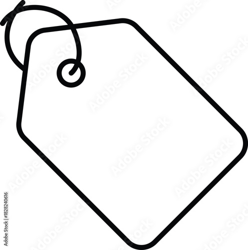 Simple price tag line icon