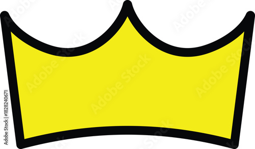 Simple yellow king crown icon