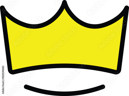 Royal gold crown vector icon