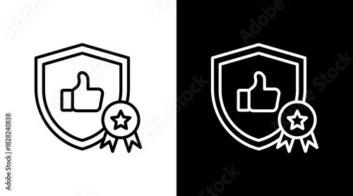 Guarantee White Icon Set Design