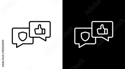 Feedback White Icon Set Design