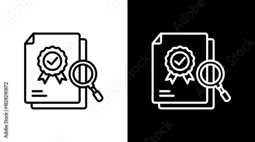 Inspection White Icon Set Design