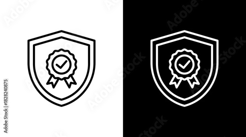 Shield White Icon Set Design