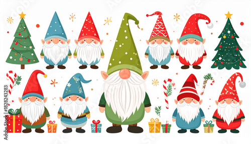 Festive Holiday Gnome Collection A Delightful Array of Gnomes for Christmas and Winter Celebrations