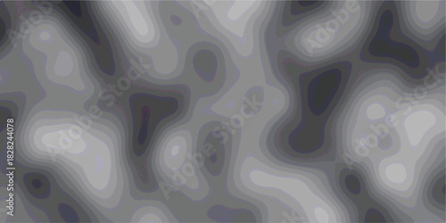 Abstract topographic contour map pattern with smooth gradient transitions in shades of gray and white creating a sense of depth and organic form