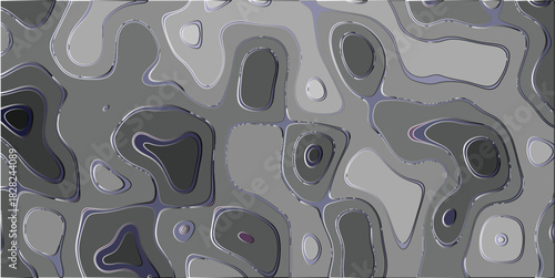Abstract topographic contour map background with layered shades of grey and subtle blue-purple highlights, creating a sophisticated and dimensional visual with organic, flowing shapes
