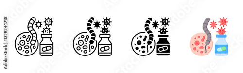 Syphilis Icon, Multi Styles Icon Set