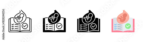 Prenatal Icon, Multi Styles Icon Set
