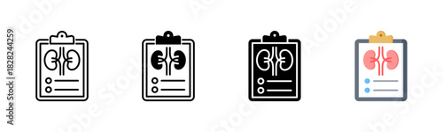 Kidney Icon, Multi Styles Icon Set