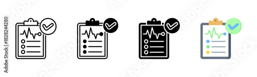 Diagnosis Icon, Multi Styles Icon Set