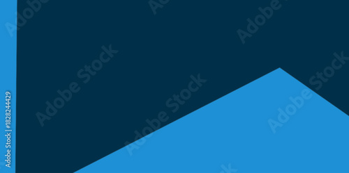 Simple Geometric Slope Blue Vector Background Illustration. A minimalist background with a single sharp angular slope dividing two blue tones.