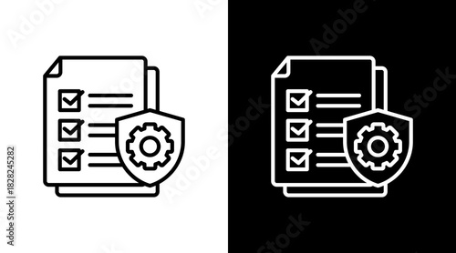 Standard Operating Procedure White Icon Set Design