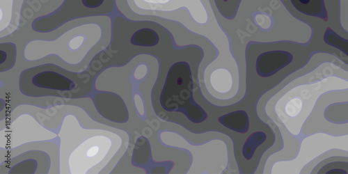 Abstract topographic map-like contours in grayscale with subtle purple outlines, creating a layered and organic visual design with depth