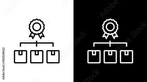 Quality Framework White Icon Set Design