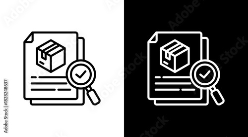 Continuous Audit White Icon Set Design