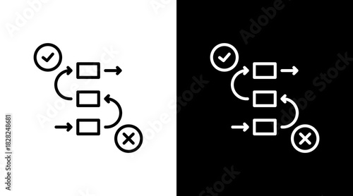 Testing Procedures White Icon Set Design
