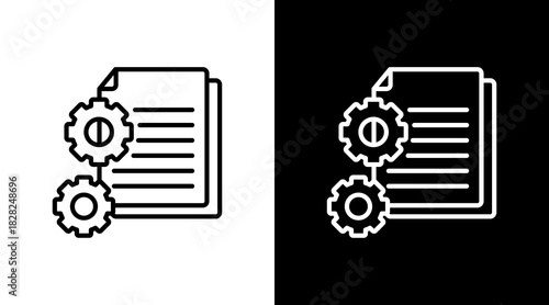 Process Documentation White Icon Set Design