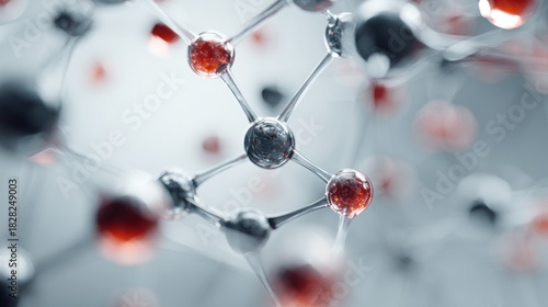 Detailed Molecular Structure Presentation with Intricate Connections and Details
