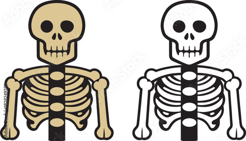 unique skeleton vector icon