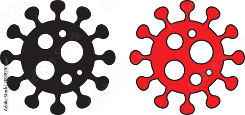 Virus cell silhouette icon