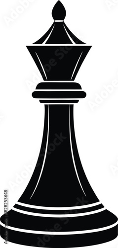 Modern stylized chess bishop illustration with clean lines