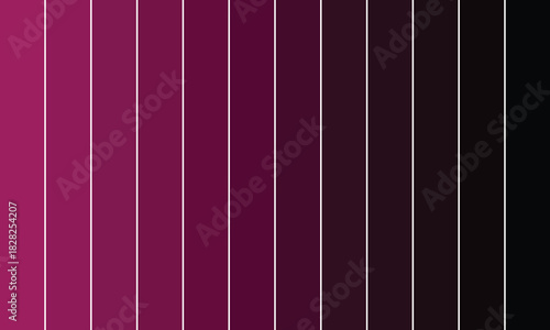 Gradual color palette showing deep wine hues fading into black creates striking transition
